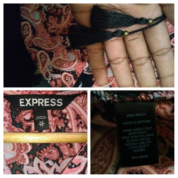 Express High-low boho cropped blouse - Picture 3 of 4